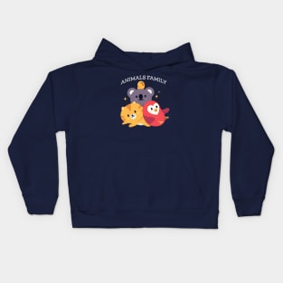 Meow Animals Family Kids Hoodie